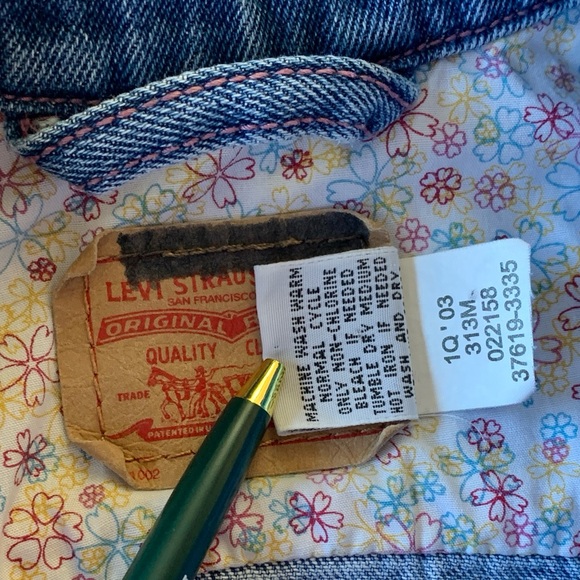 Levi’s 2003 Y2K Vintage Red Tab Blue Jean 100% Cotton Girls Denim Jacket 4T - Picture 3 of 9